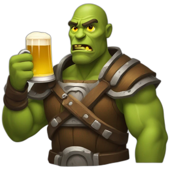 Thrall with beer emoji