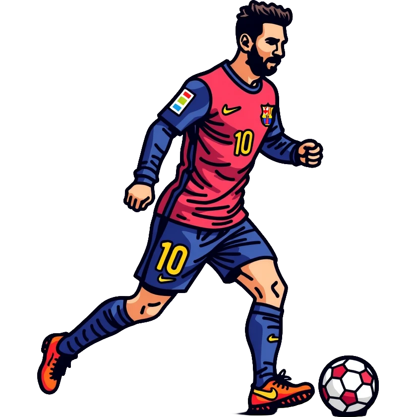 Lionel Messi soccer player with number 10 jersey emoji