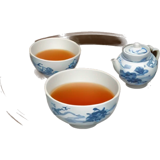 chinese tray with tea emoji