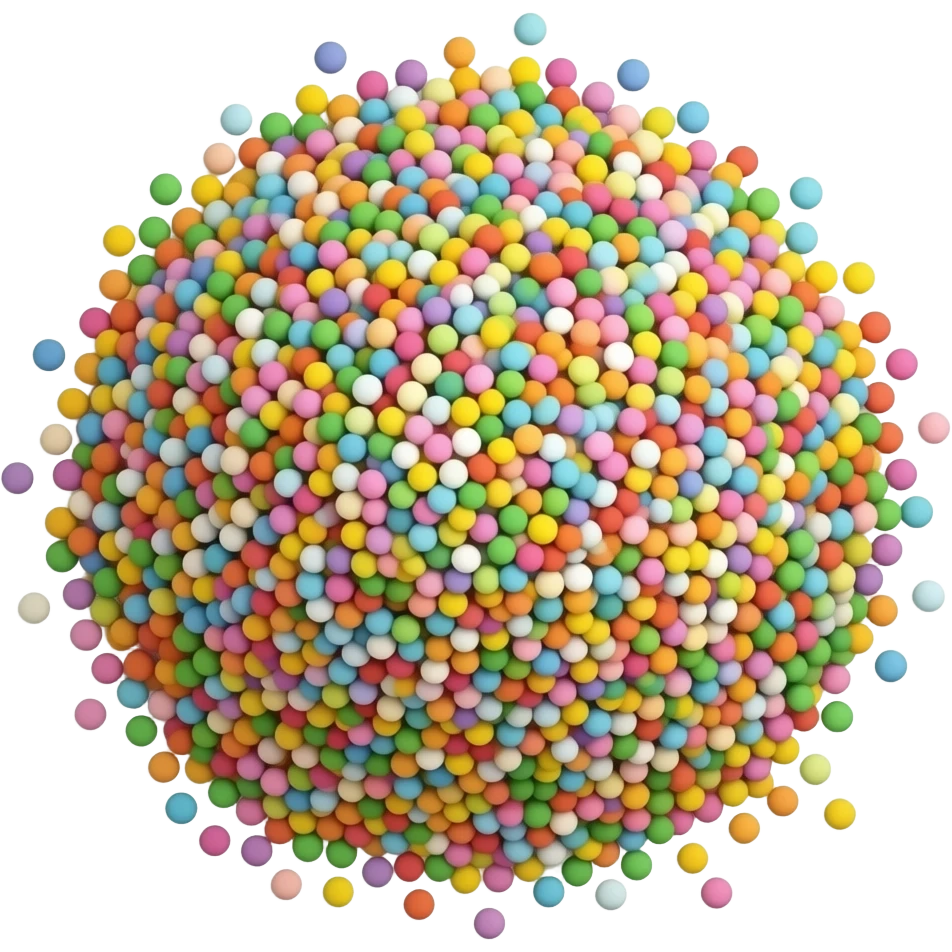 small pile of colored sprinkles sideview emoji