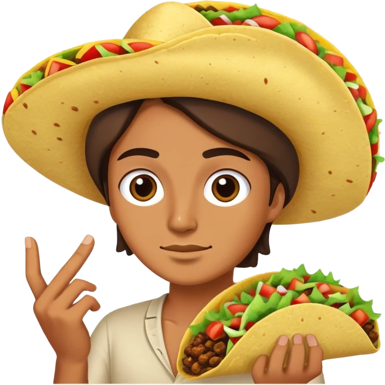 Taco doing moneyspread emoji