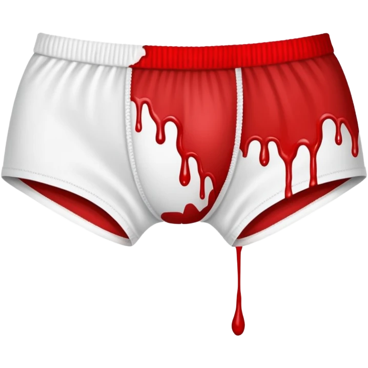 underwear with blood stain emoji