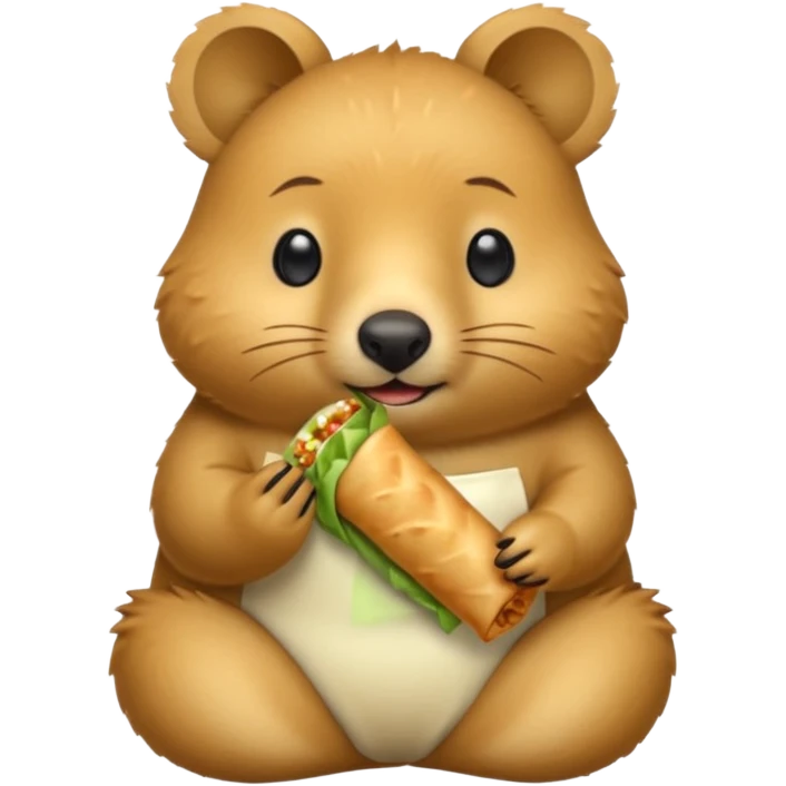 quokka eating spring roll emoji