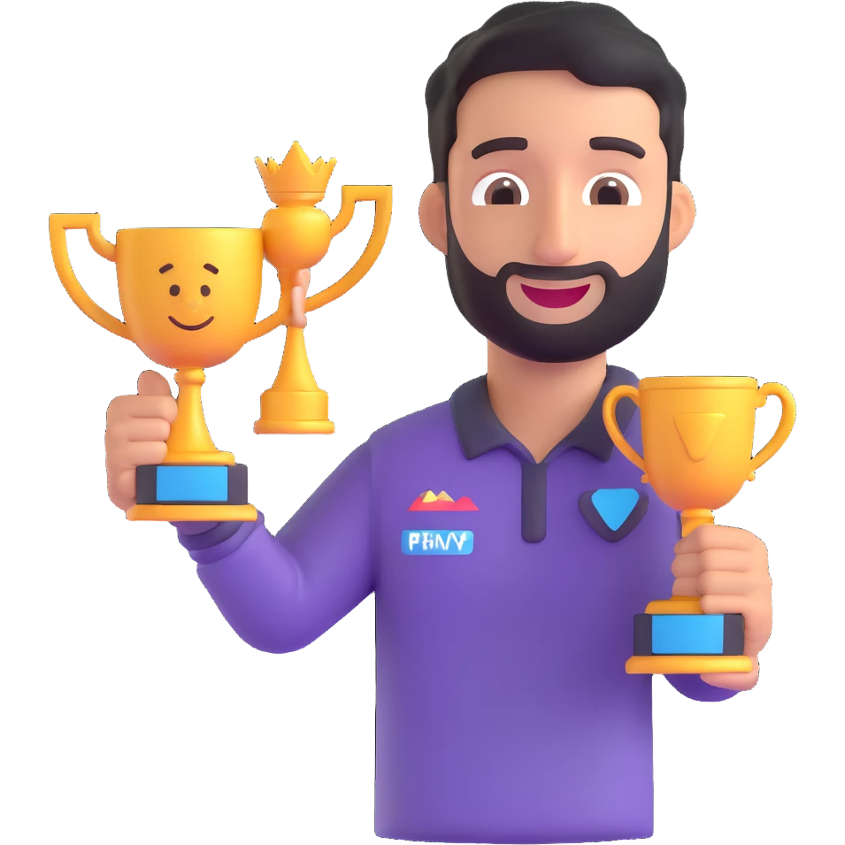 Daniel Ricciardo emoji holding a trophy emoji