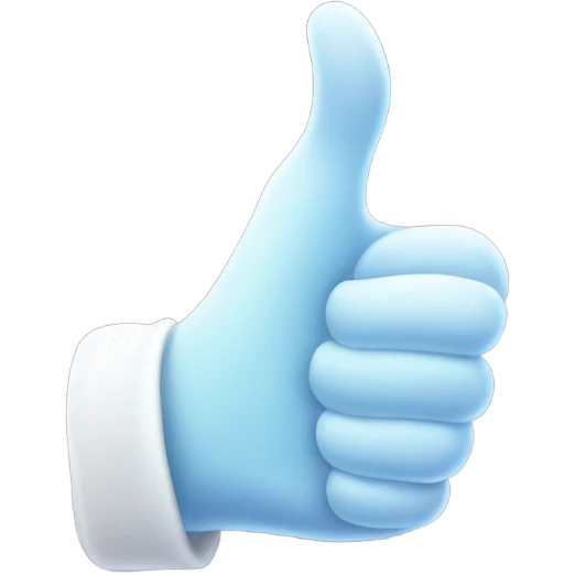 thumb up, ghost hand in magical style emoji