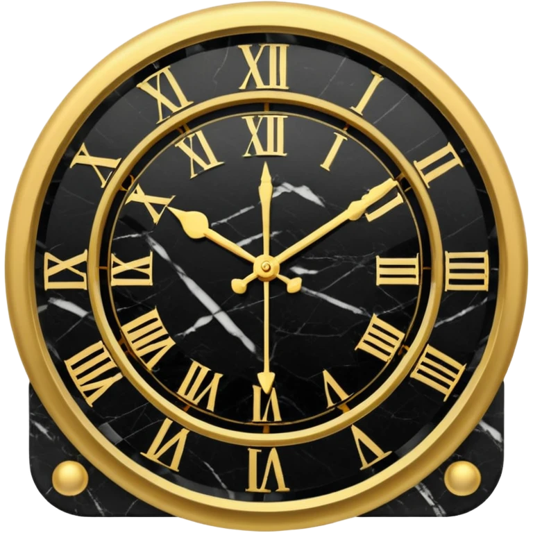 Black marble with gold stone wall Clock emoji