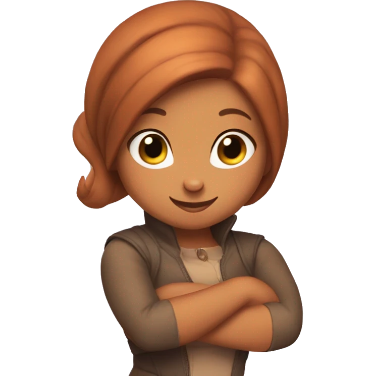 shy squirrel girl covering herself with her tail emoji