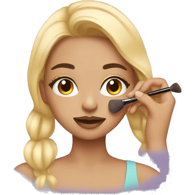 Girl doing make up  emoji