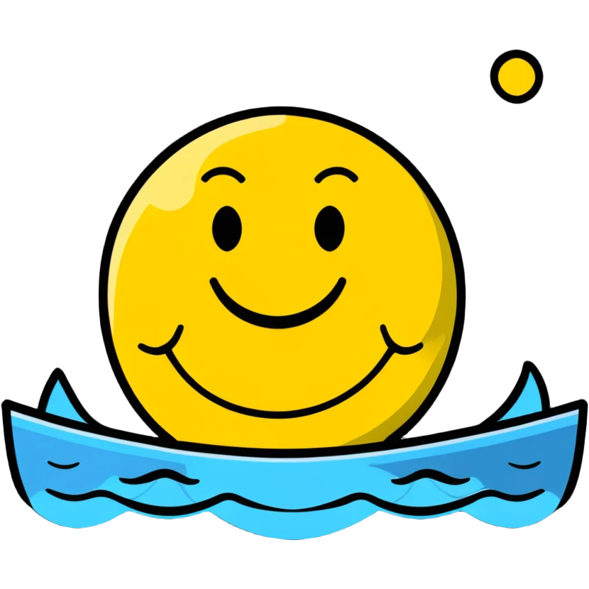 smiley face with sonar waves emoji