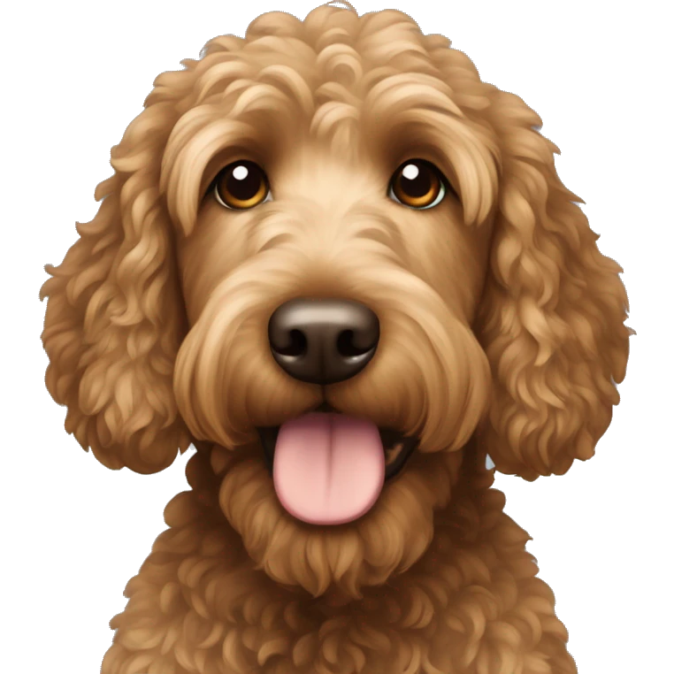 Brown goldendoodle emoji