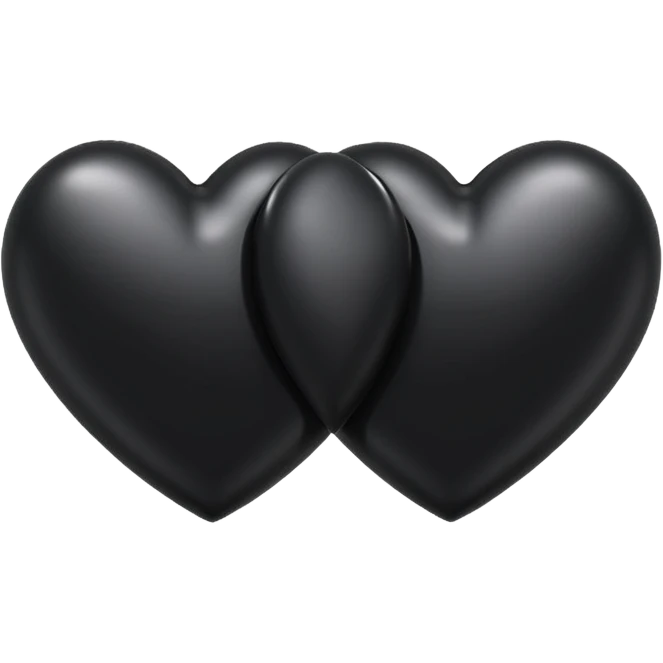 İki siyah kalp Birleşik emoji