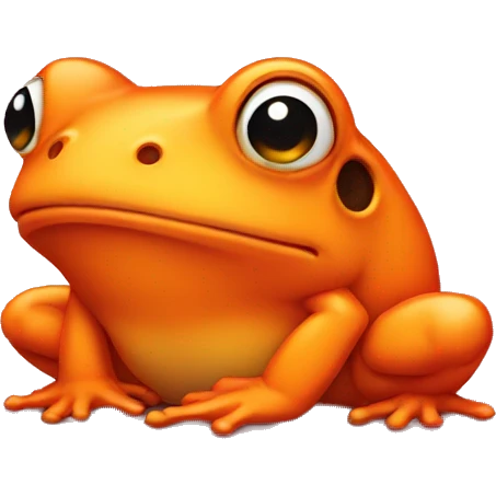 sad orange frog emoji