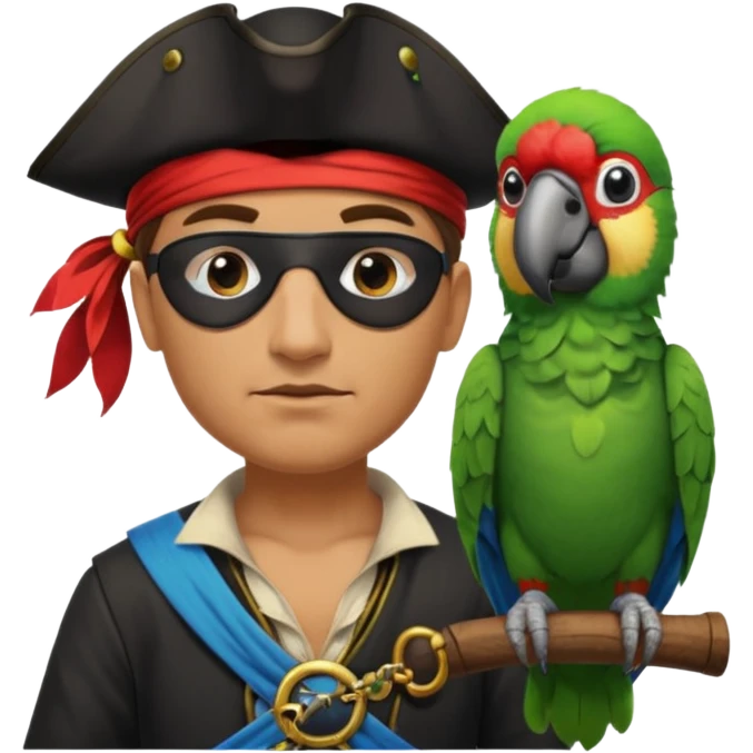 pirate and parrot emoji