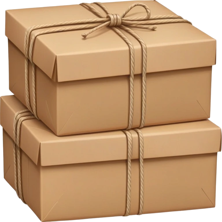 apple style emoji of stacked goods or parcels, alternate version, representing Waren (goods) emoji