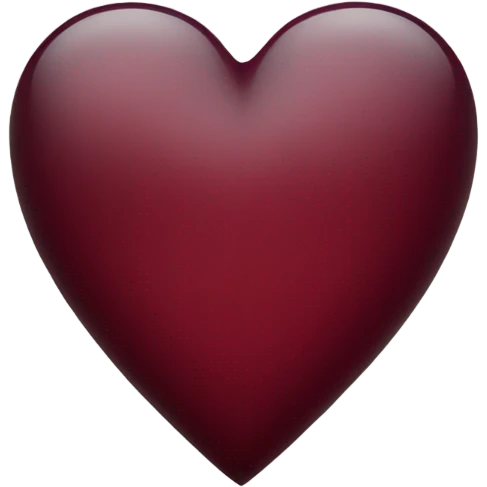 Wine red heart emoji
