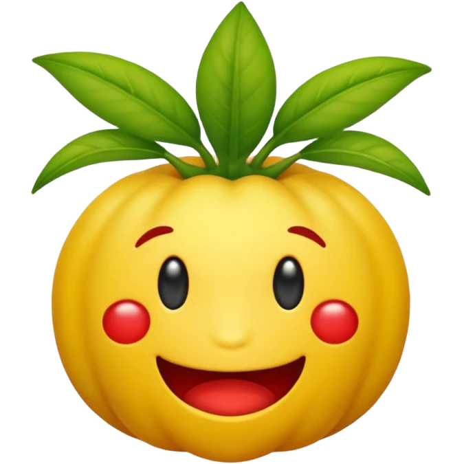 Crear un emoticón que tenga que ver con una variedad de Cambures ,como Cambur rojo, guineo, manzano , macho etc....; y que la paleta de colores sea la siguiente: Rojo Carmín, Amarillo, Amarillo Crema y Verde Pasto emoji