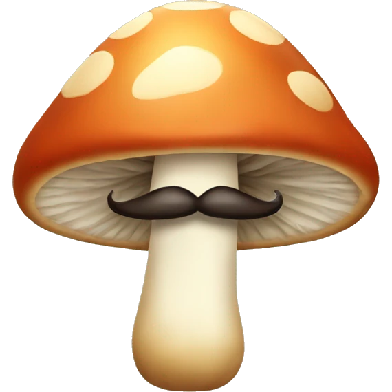 Mushroom with a mustache emoji