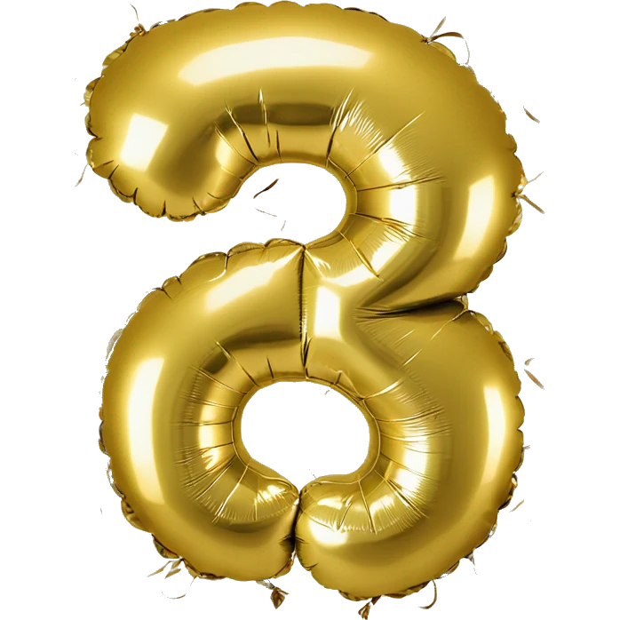 “28” in gold balloons emoji