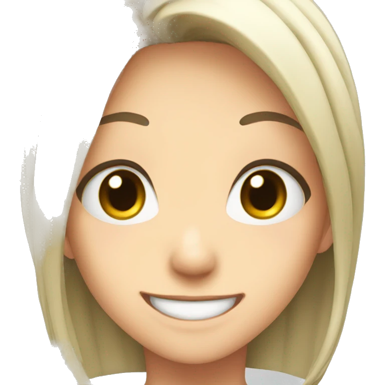 Anime girl happy  emoji