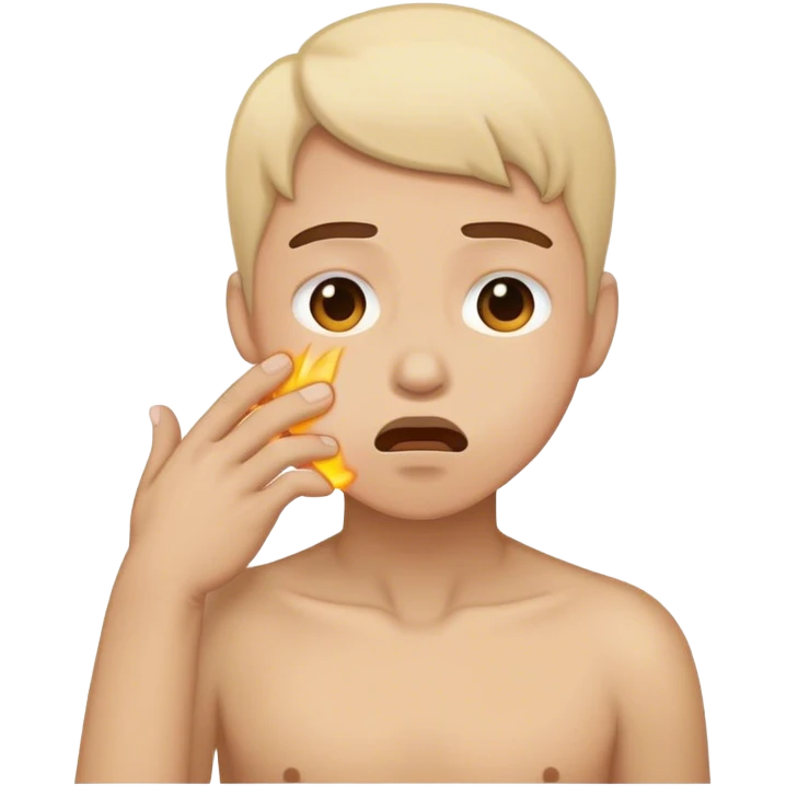person pretend choking itself emoji