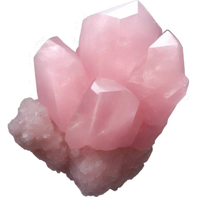 Rose quartz crystal cluster  emoji