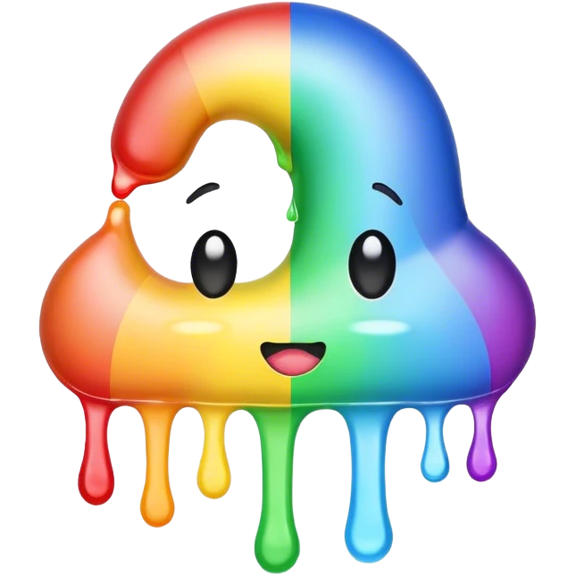Melting rainbow emoji