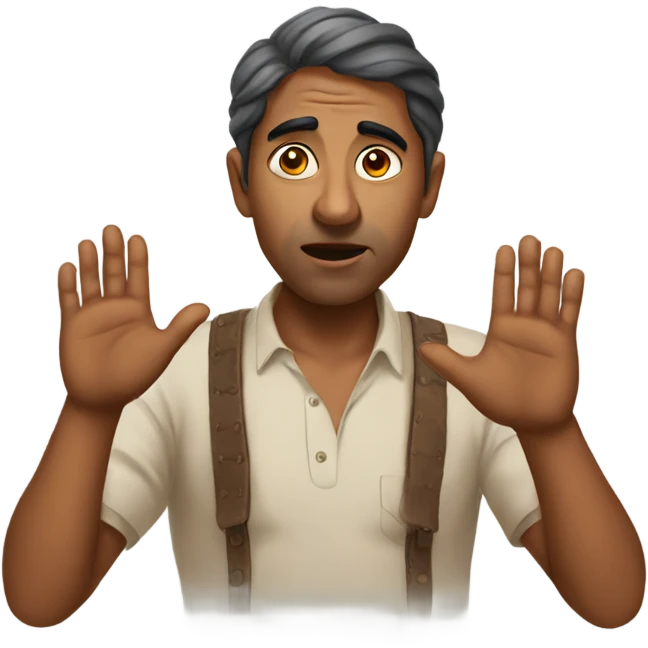 Indian man asking for something  emoji