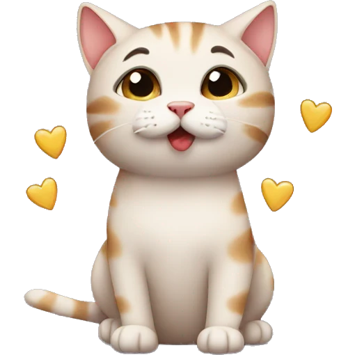 Cute cat sending kisses  emoji
