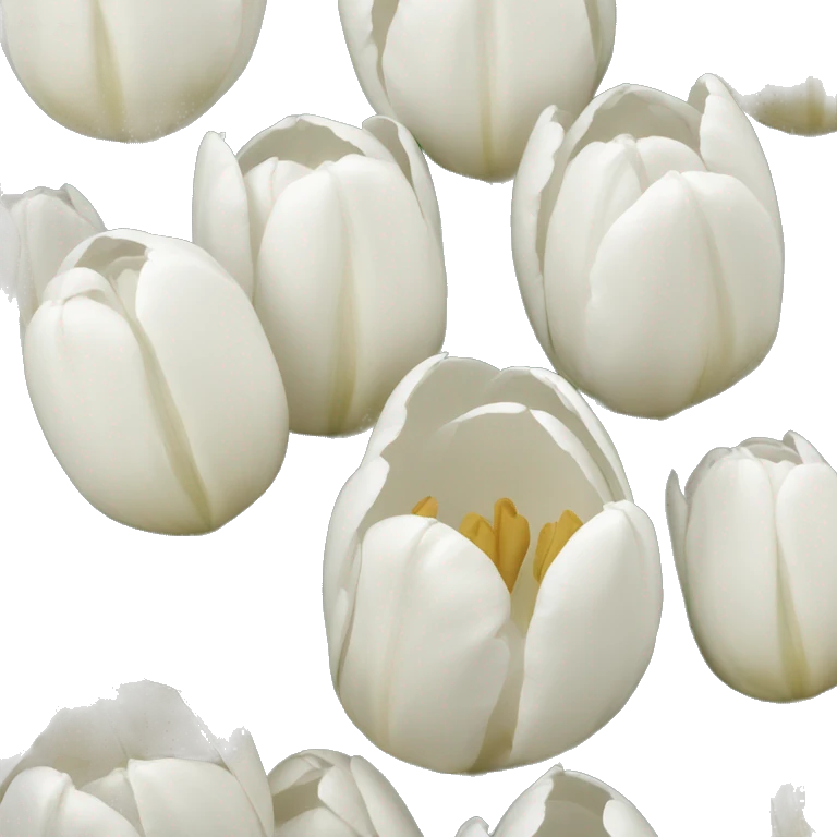 White tulips emoji
