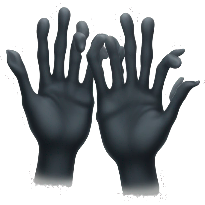 two dark ghost hands emoji