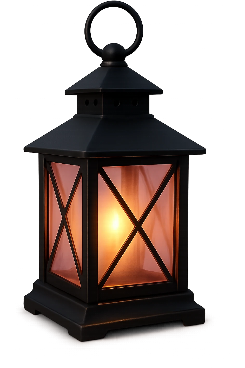 black and pink lantern with glowing light, no background emoji