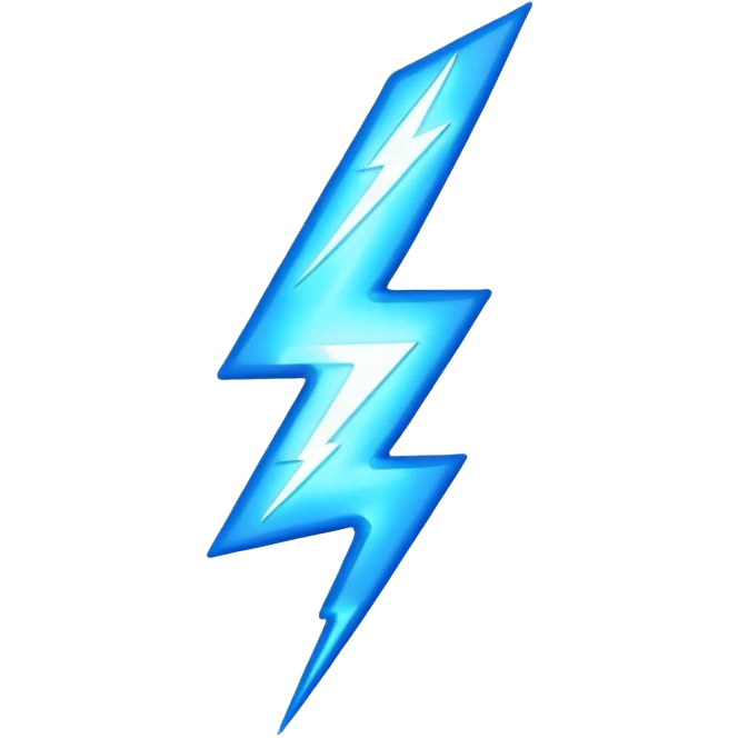 blue lightning bolt emoji