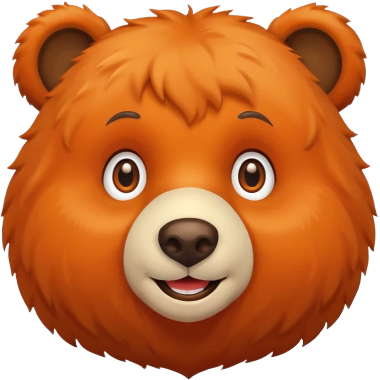 Create a orange friendly bear emoji