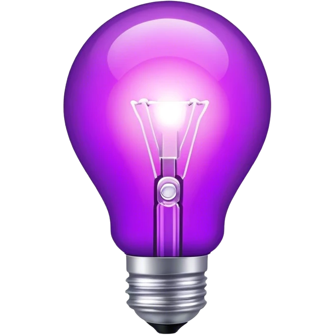 purple bulb glowing emoji