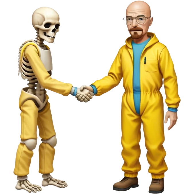 Скелет жмëт руку уолтеру уайту emoji