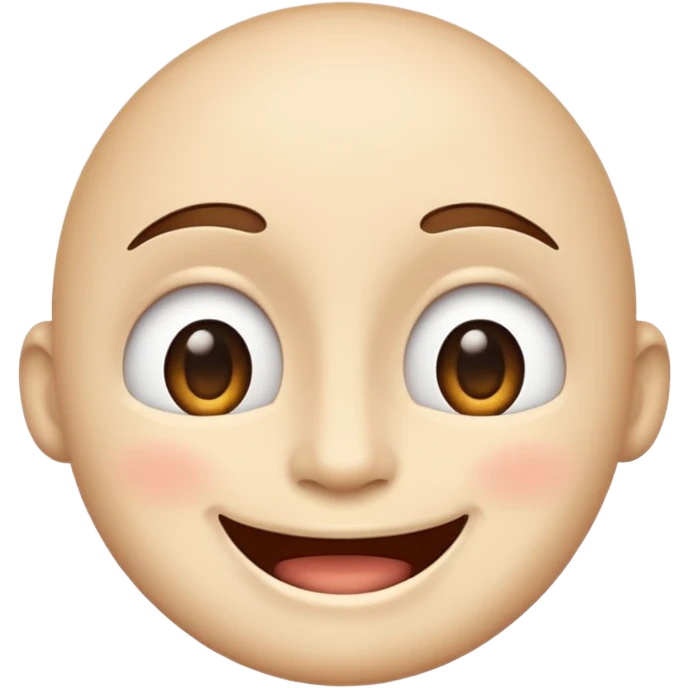 A smile but put the mouth above the eyes emoji