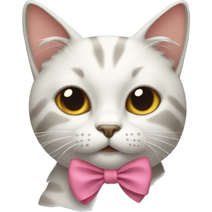 Cat with bow emoji