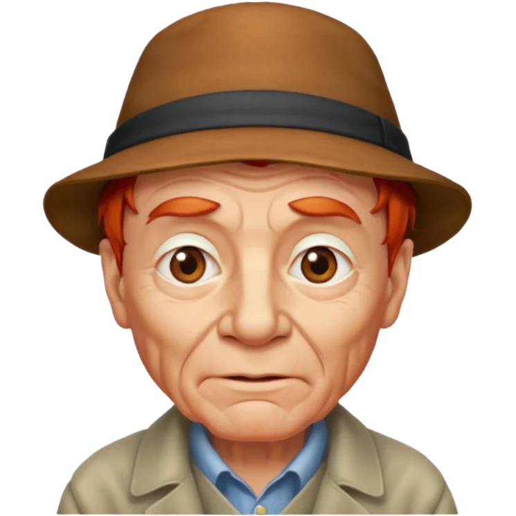 hatted and red haired old man emoji