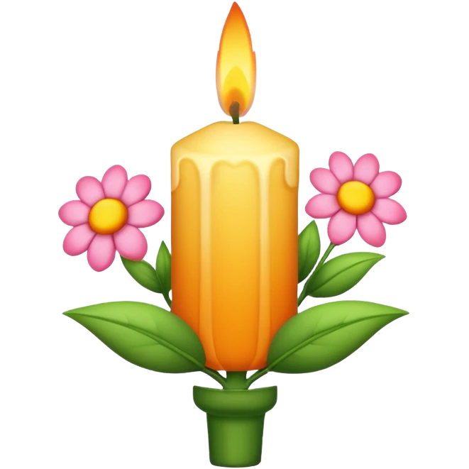 flower candle emoji