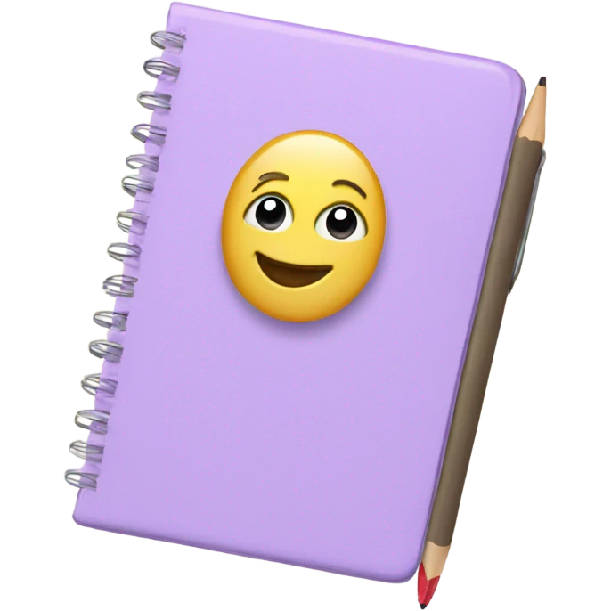 Lilac Notebook with a pencil emoji