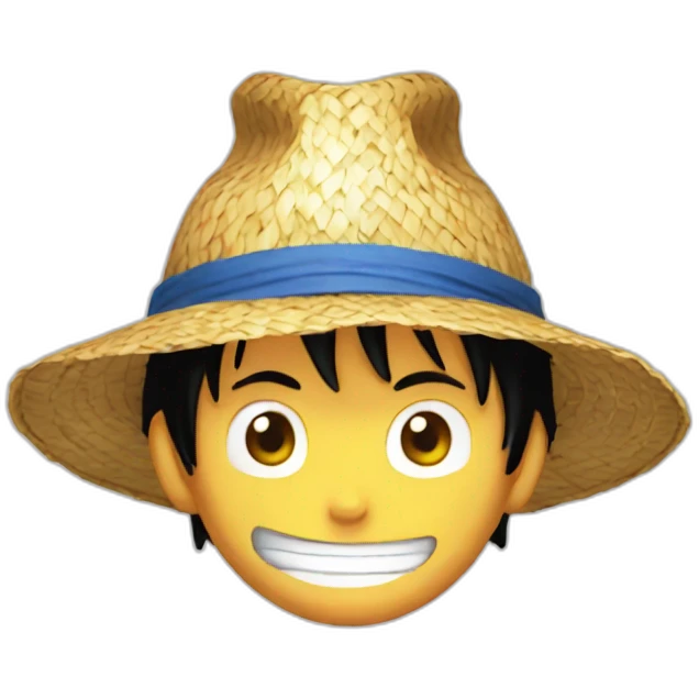 Luffy with straw hat emoji