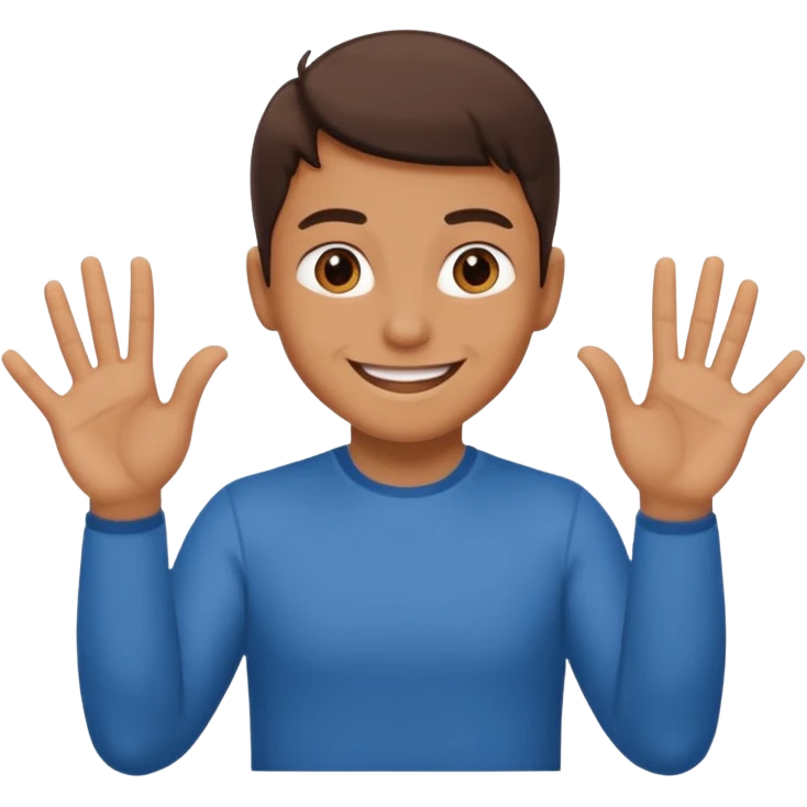 Someone doing the 6 7  emoji