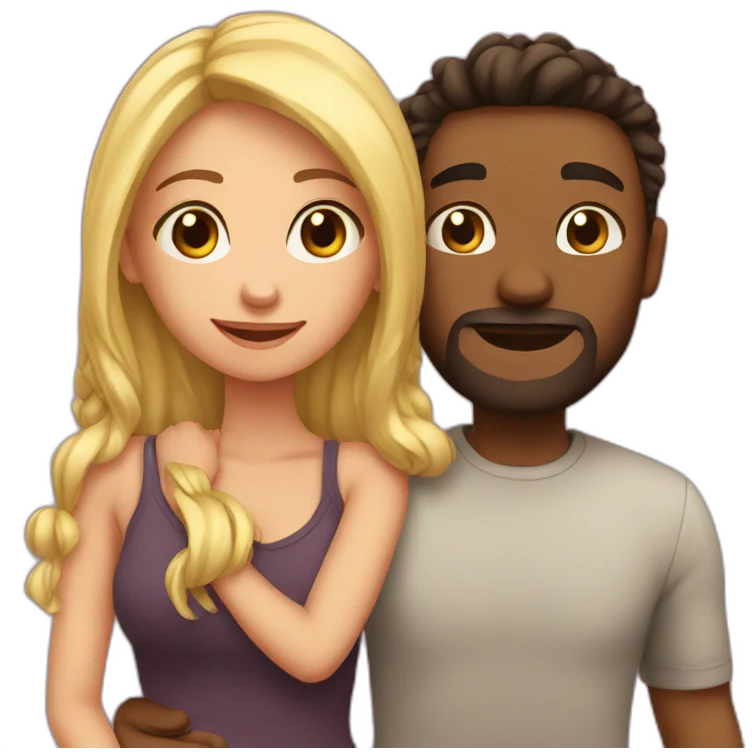 Cute couple  emoji