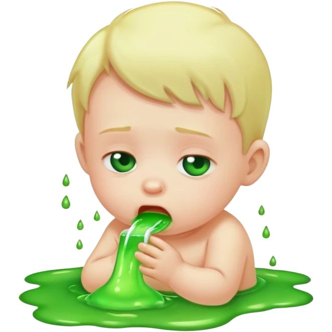 bebe vomitando verde emoji