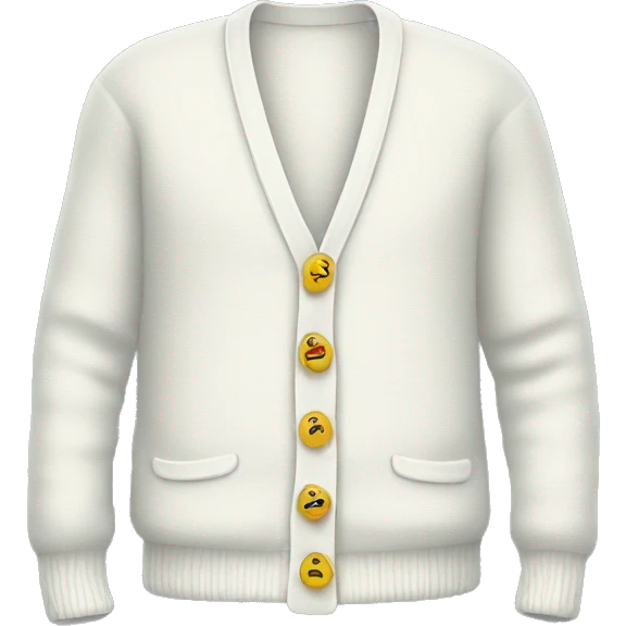 White cardigan emoji