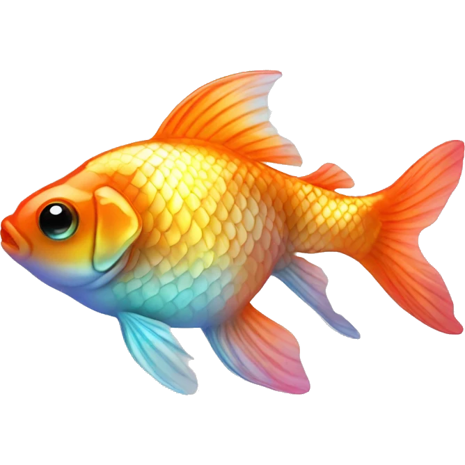 Iridescent goldfish emoji