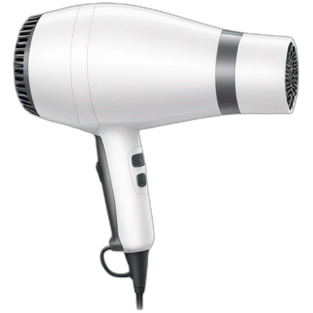 all white image hair dryer emoji