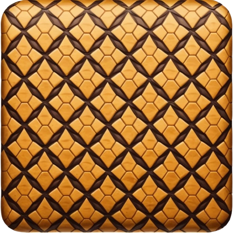 brown snake skin print in diamond shape emoji