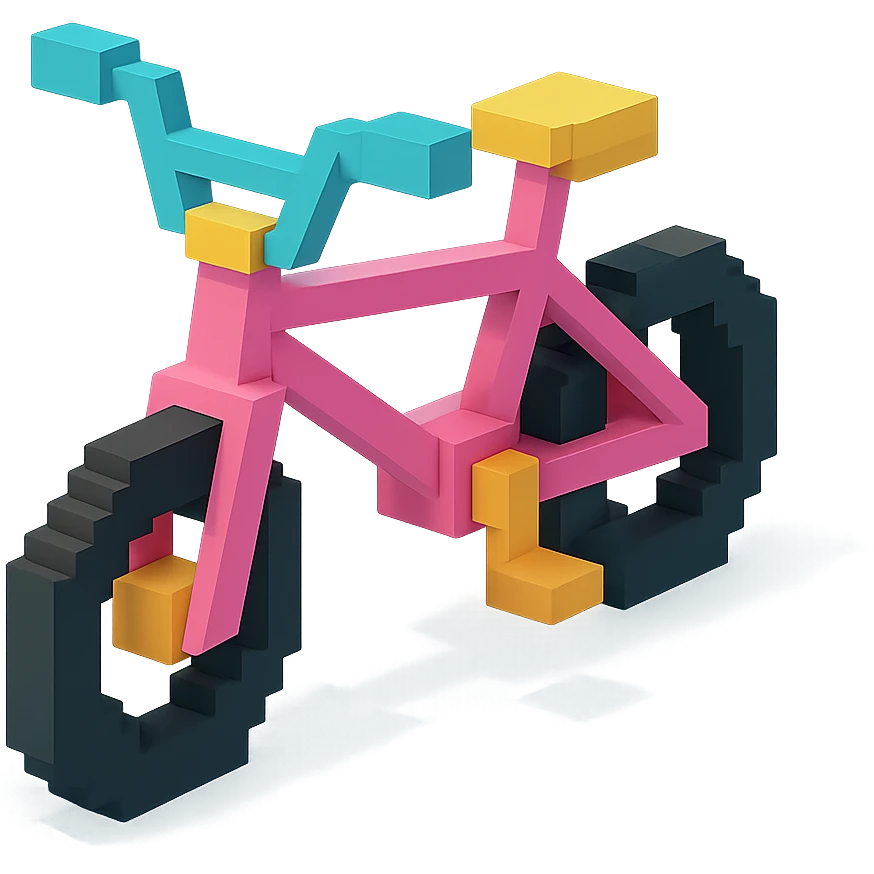розовый велосипед BMX, no background emoji