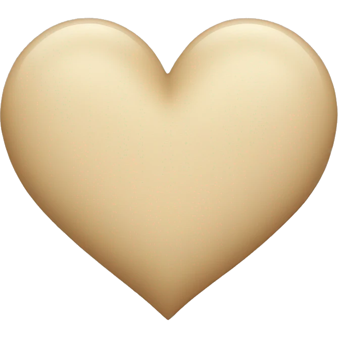 Beige heart emoji